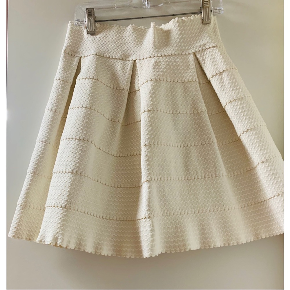 Francesca’s Ivory Bandage Mini Skirt